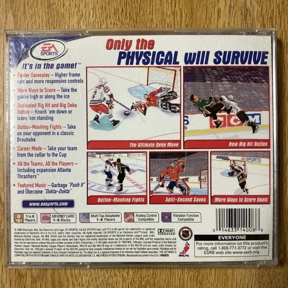 NHL 2000 PlayStation 1 Game - Picture 2 of 2